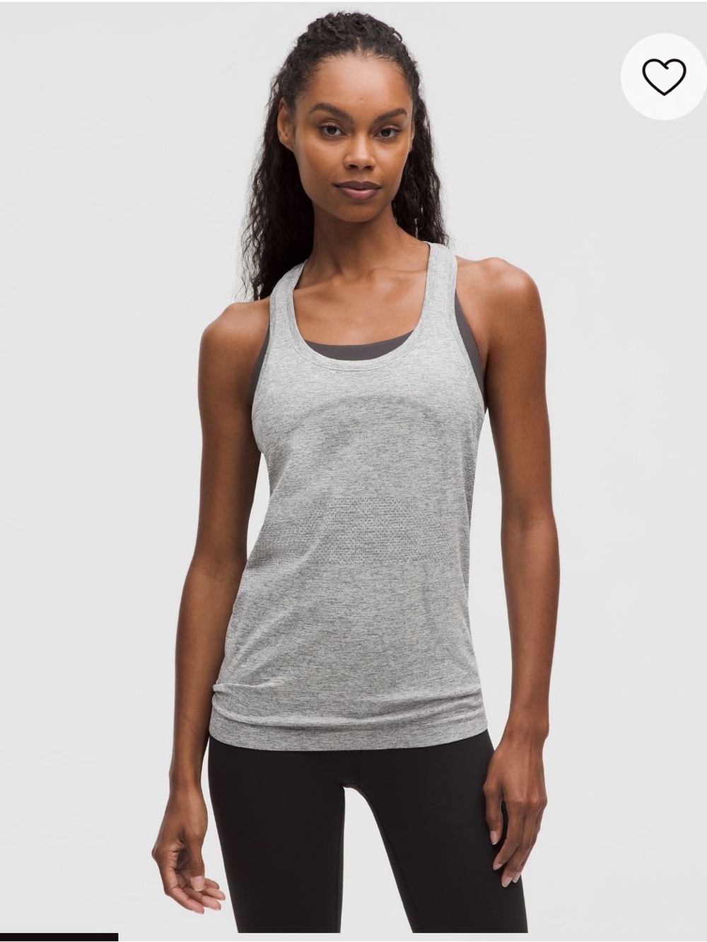 lululemon athletica Grey Seamless Racerback Tank